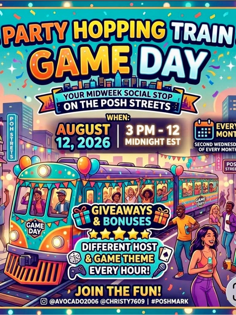 🎈ONLY 2 BALLOONS LEFT! Hopping Train Game Day 8/12 @ 8pm Carnival Balloons - Picture 2 of 5